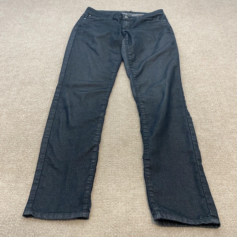 PrAna Straight Jeans Womens 6 Blue Dark Wash Mid Rise Stretch Denim‎ 30x32